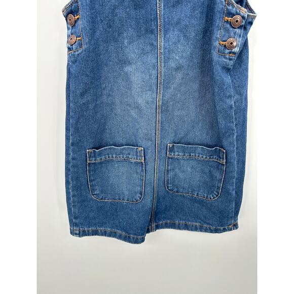 OshKosh B'Gosh Dress Girl's 10 Blue Medium Wash Denim 100% Cotton Overalls - Picture 3 of 8